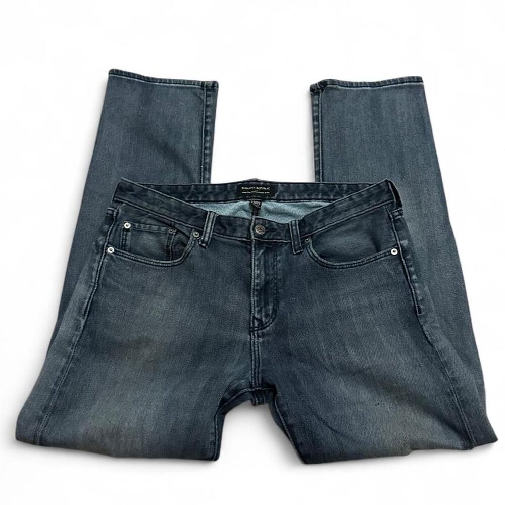 Banana-republic Men's Blue and Grey Jeans